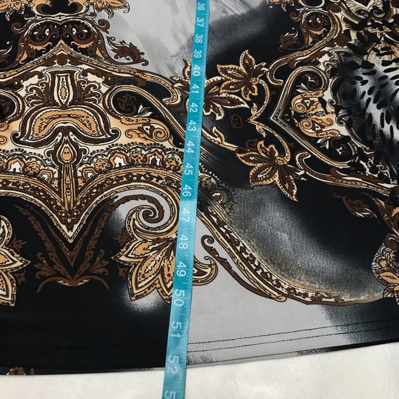 V-Neck Maxi Dress Women’s Size 4 animal print short sleeve Pre owned - Picture 10 of 14